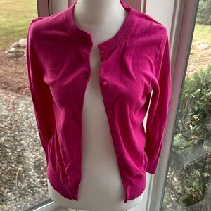 JCrew hot pink cardigan. Size small.